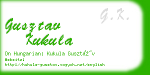 gusztav kukula business card